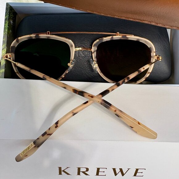 KREWE Matte Oyster 24K Polarized BRETON Sunglasses - Picture 8 of 11